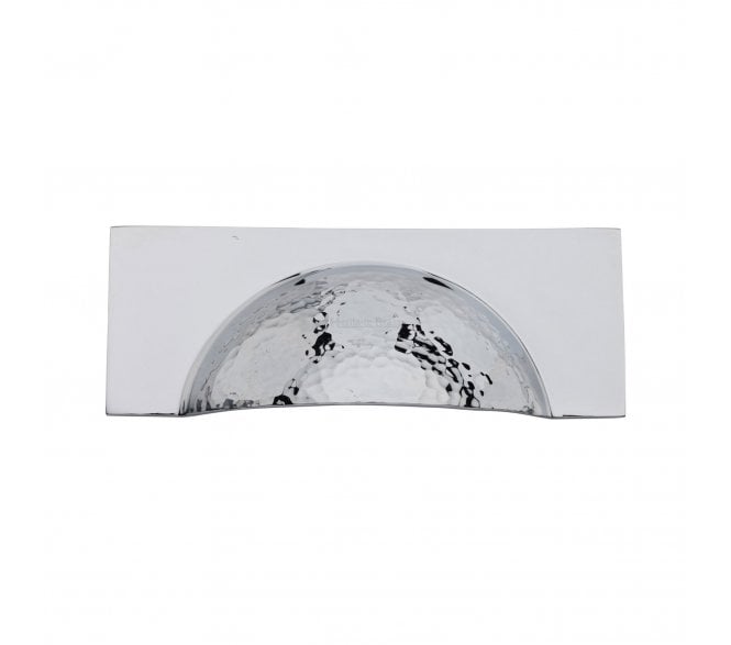 Heritage Brass HAM2764 Hammered Hampshire Drawer Cup Pull - Polished Chrome