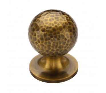 Heritage Brass HAM8321 Hammered Ball Cabinet Knobs - Antique Brass