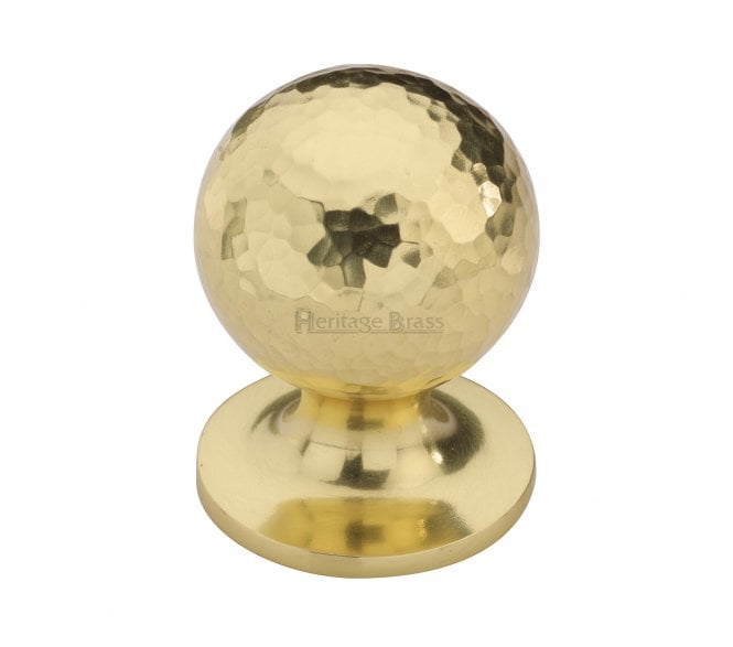 Heritage Brass HAM8321 Hammered Ball Cabinet Knobs - Polished Brass