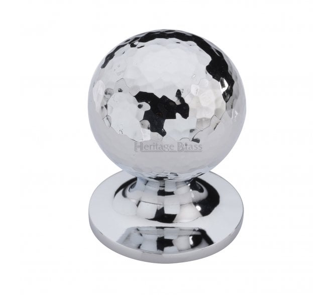 Heritage Brass HAM8321 Hammered Ball Cabinet Knobs - Polished Chrome