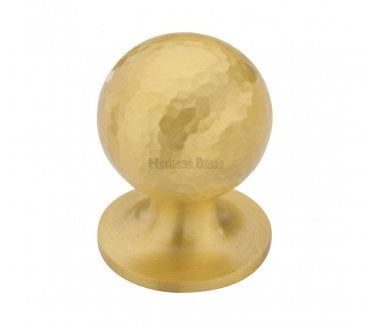 Heritage Brass HAM8321 Hammered Ball Cabinet Knobs - Satin Brass