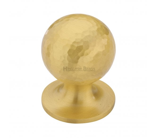 Heritage Brass HAM8321 Hammered Ball Cabinet Knobs - Satin Brass