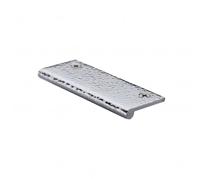 Heritage Brass HAMEP Hammered Edge Pull Cabinet Handles - Polished Chrome