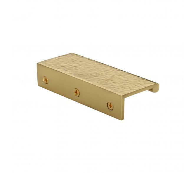 Heritage Brass HAMEPR Hammered Edge Pull Cabinet Handles - Polished Brass