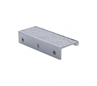 Heritage Brass HAMEPR Hammered Edge Pull Cabinet Handles - Polished Chrome