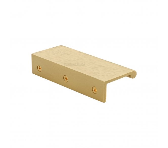 Heritage Brass HAMEPR Hammered Edge Pull Cabinet Handles - Satin Brass