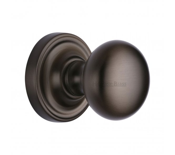 Heritage Brass Hampstead Mortice Knobs - Matt Bronze