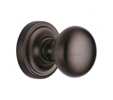 Heritage Brass Hampstead Mortice Knobs - Matt Bronze