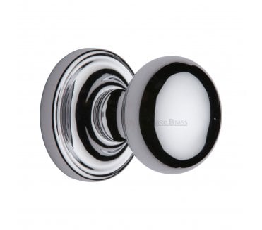 Heritage Brass Hampstead Mortice Knobs - Polished Chrome