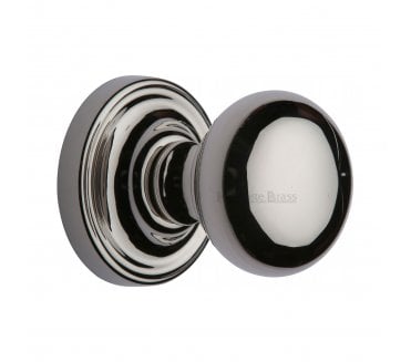 Heritage Brass Hampstead Mortice Knobs - Polished Nickel