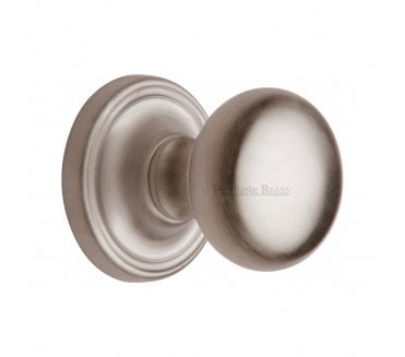 Heritage Brass Hampstead Mortice Knobs - Satin Nickel