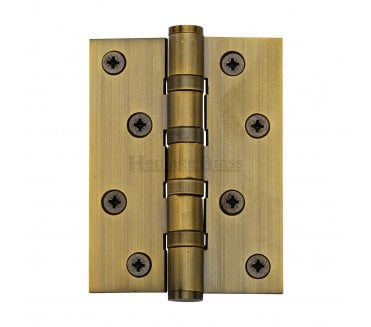 Heritage Brass Heavy Duty Thrust Bearing Butt Hinges 102x76mm - Antique Brass (Pair)