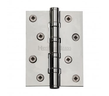 Heritage Brass Heavy Duty Thrust Bearing Butt Hinges 102x76mm - Polished Chrome (Pair)