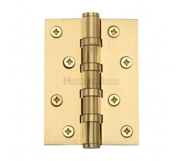 Heritage Brass Heavy Duty Thrust Bearing Butt Hinges 102x76mm - Satin Brass (Pair)