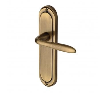 Heritage Brass Henley Door Handles On Backplate - Antique Brass