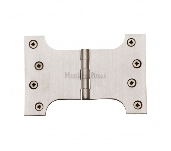 Heritage Brass HG99-395 Parliament Hinges 102 x 152mm - Satin Nickel (Pair)