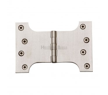 Heritage Brass HG99-395 Parliament Hinges 102 x 152mm - Satin Nickel (Pair)