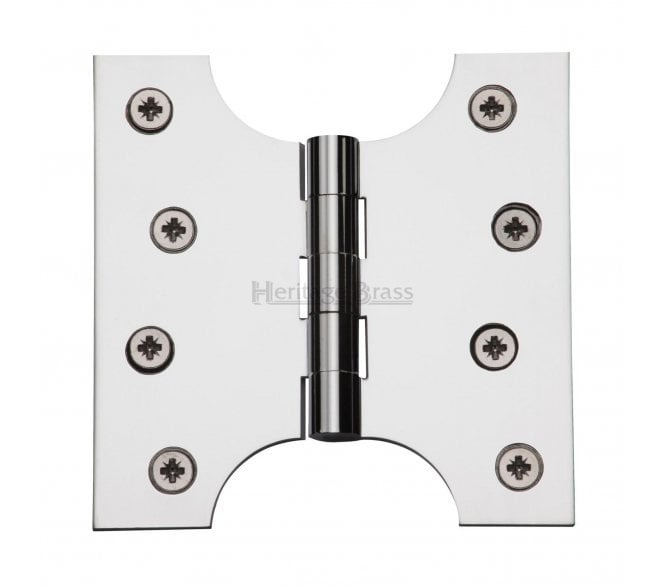 Heritage Brass HG99 Parliament Hinges 102x102mm - Polished Chrome (Pair)