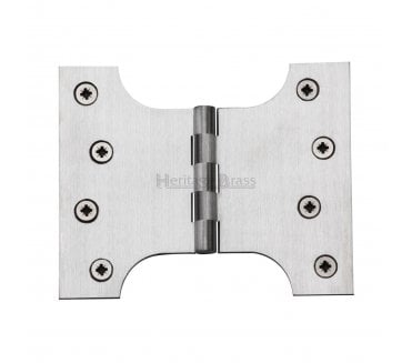 Heritage Brass HG99 Parliament Hinges 102x127mm - Satin Chrome (Pair)
