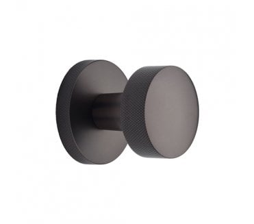 Heritage Brass HLS8805-MB Knightsbridge Knurled Mortice Knobs On Knurled Rose - Matt Bronze