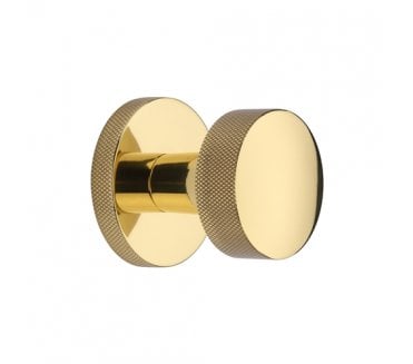 Heritage Brass HLS8805-PB Knightsbridge Knurled Mortice Knobs On Knurled Rose - Polished Brass