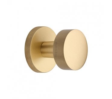 Heritage Brass HLS8805-SB Knightsbridge Knurled Mortice Knobs On Knurled Rose -Satin Brass