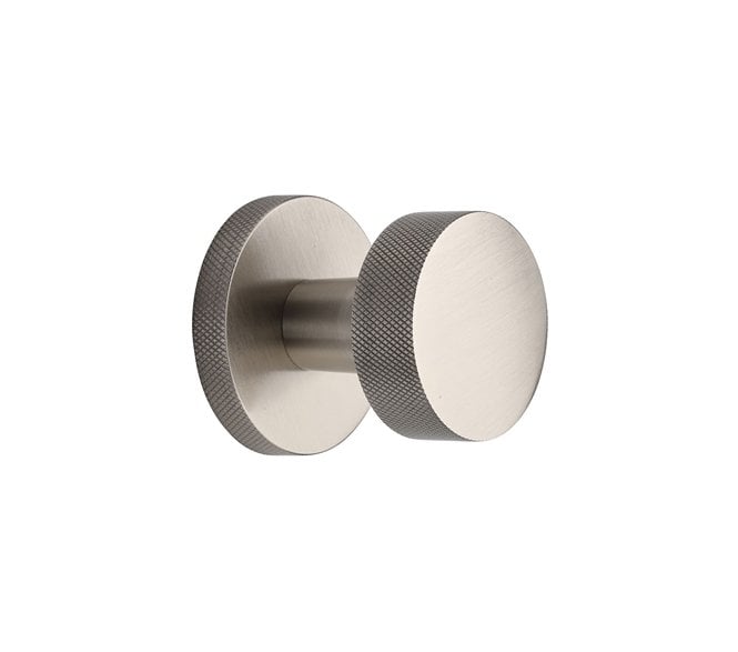 Heritage Brass HLS8805-SN Knightsbridge Knurled Mortice Knobs On Knurled Rose - Satin Nickel