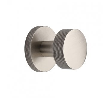 Heritage Brass HLS8805-SN Knightsbridge Knurled Mortice Knobs On Knurled Rose - Satin Nickel
