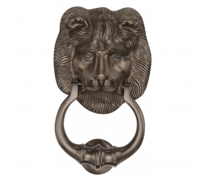Heritage Brass K1210 Lion Head Door Knocker - Matt Bronze