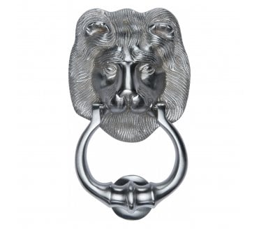 Heritage Brass K1210 Lion Head Door Knocker - Satin Chrome