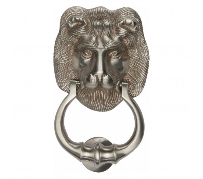 Heritage Brass K1210 Lion Head Door Knocker - Satin Nickel
