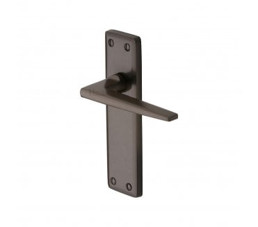 Heritage Brass Kendal Door Handles On Backplate - Matt Bronze