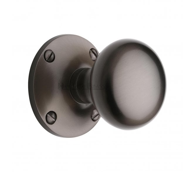 Heritage Brass Kensington Mortice Knobs - Matt Bronze