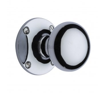 Heritage Brass Kensington Mortice Knobs - Polished Chrome