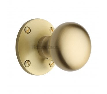 Heritage Brass Kensington Mortice Knobs - Satin Brass