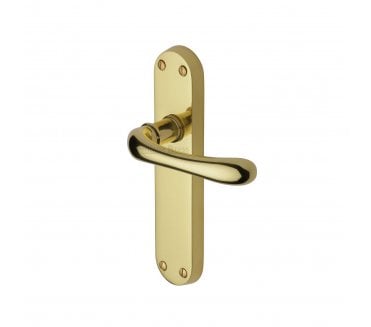 Heritage Brass Luna Door Handles On Backplate - Polished Brass