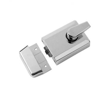 York Security Roller Bolt Nightlatch - 60mm Backset - Polished Chrome