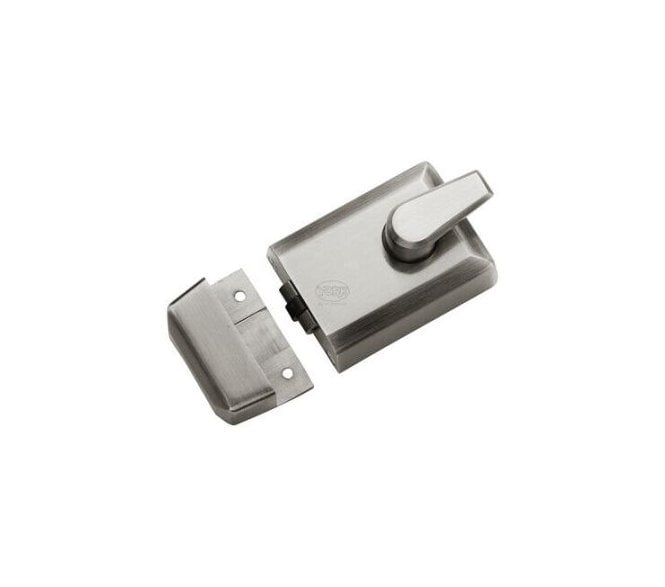 York Security Roller Bolt Nightlatch - 60mm Backset - Satin Nickel