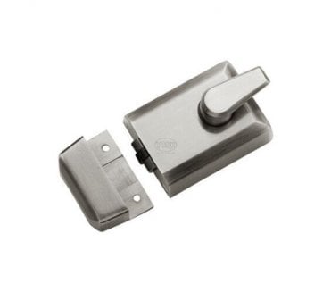 York Security Roller Bolt Nightlatch - 60mm Backset - Satin Nickel