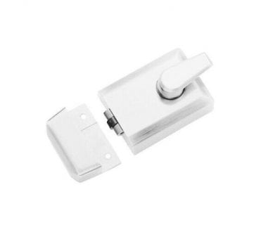 York Security Roller Bolt Nightlatch - 60mm Backset - White