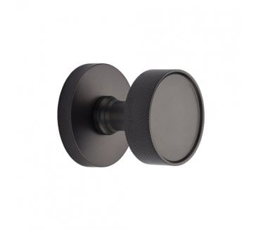 Heritage Brass OWN5490-MB Owen Knurled Mortice Knobs On Knurled Rose - Matt Bronze