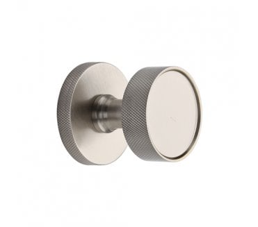 Heritage Brass OWN5490-SN Owen Knurled Mortice Knobs On Knurled Rose - Satin Nickel