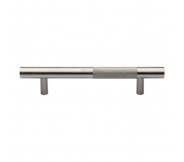 Heritage Brass Partial Knurled T-Bar Bar Door Pull Handles - Satin Nickel