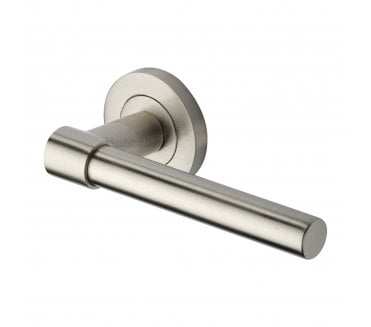 Heritage Brass Phoenix Smooth Lever Handle On Rose - Satin Nickel