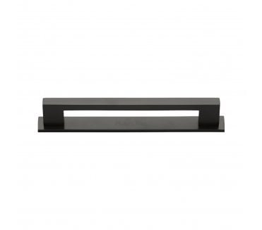 Heritage Brass PL0337 Metro Cabinet Pull Handles On Backplate - Matt Bronze