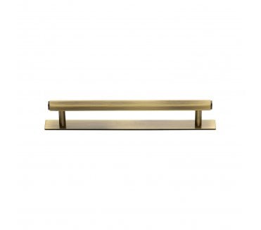 Heritage Brass PL4422 Hexagonal Cabinet Pull Handles On Backplate - Antique Brass