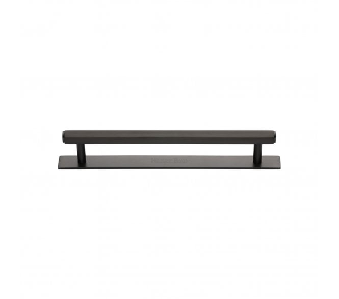 Heritage Brass PL4422 Hexagonal Cabinet Pull Handles On Backplate - Matt Bronze