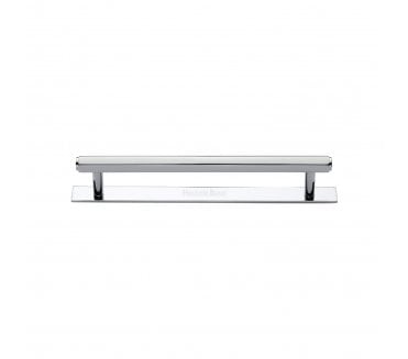 Heritage Brass PL4422 Hexagonal Cabinet Pull Handles On Backplate - Polished Chrome
