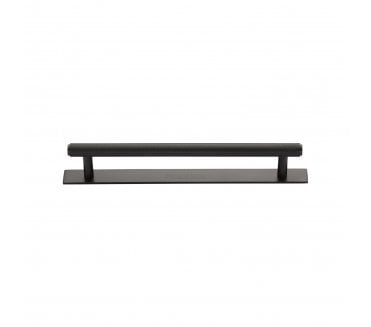 Heritage Brass PL4458 Knurled Cabinet Pull Handles On Backplate - Matt Bronze