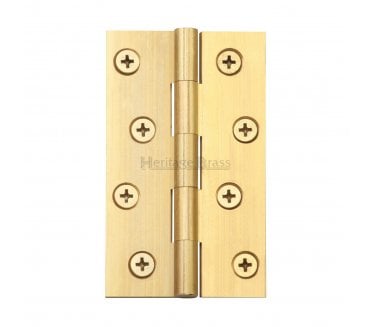 Heritage Brass Plain Butt Hinges 102x60mm - Natural Brass (Pair)